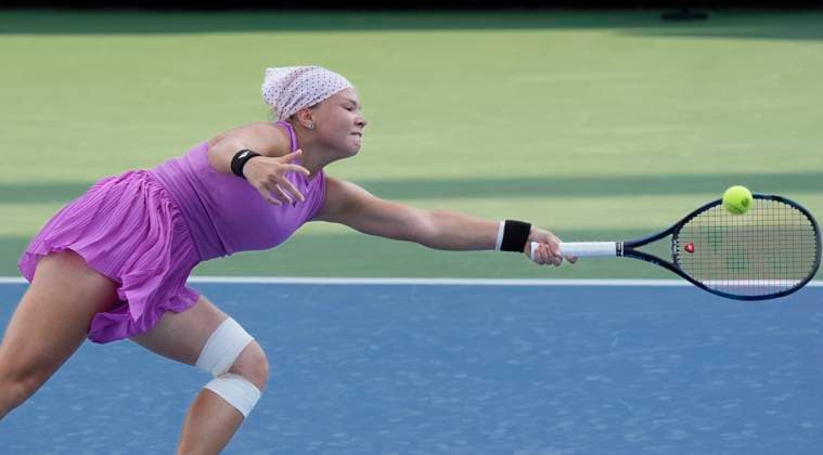 August 16, 2024: Diana Shnaider loses to Leylah Fernandez (CAN) 6-1, 6-4 at the Cincinnati Open being played at Lindner Family Tennis Center in Mason, Ohio, {USA} Ã‚ Tennisclix Cal Media Mason USA - ZUMAc04_ 20240816_zma_c04_056 Copyright: xLesliexBillmanx