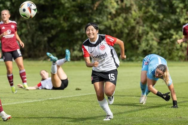 Eintracht Frankfurt - 1. FC Nürnberg, Testspiel Remina Chiba (Eintracht Frankfurt, 15). Testspiel zwischen Eintracht Frankfurt Frauen und dem 1. FC Nürnberg am 17. August 2024 in Frankfurt., Frankfurt am Main Hessen Deutschland Deutsche Bank Park