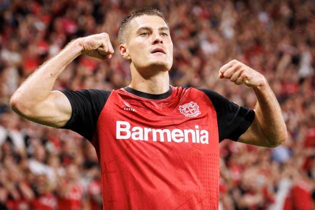 Sport Themen der Woche KW33 Sport Bilder des Tages DFL Supercup 2024, Bayer 04 Leverkusen - VfB Stuttgart; 17.08.2024 Torjubel nach dem 2:2, Patrick Schick (Bayer 04 Leverkusen, 14) trifft; Leverkusen, 17.08.2024: DFL Supercup 2024, Bayer 04 Leverkusen - VfB Stuttgart in der BayArena in Leverkusen. DFL REGULATIONS PROHIBIT ANY USE OF PHOTOGRAPHS AS IMAGE SEQUENCES AND OR QUASI-VIDEO. *** DFL Supercup 2024, Bayer 04 Leverkusen VfB Stuttgart 17 08 2024 Goal celebration after the 2 2, Patrick Schick Bayer 04 Leverkusen, 14 meets Leverkusen, 17 08 2024 DFL Supercup 2024, Bayer 04 Leverkusen VfB Stuttgart in the BayArena in Leverkusen DFL REGULATIONS PROHIBIT ANY USE OF PHOTOGRAPHS AS IMAGE SEQUENCES AND OR QUASI VIDEO Copyright: xBEAUTIFULxSPORTS AxelxKohringx