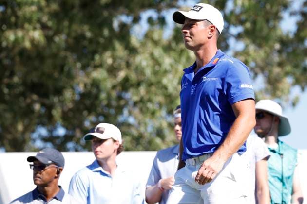 MEMPHIS, TN - AUGUST 17: Viktor Hovland walks off the No. 18 tee box during the third round of the FedEx St. Jude Championship, August 17, 2024 at TPC Southwind in Memphis, Tennessee. (Photo by Matthew Maxey Icon Sportswire) GOLF: AUG 17 PGA, Golf Herren FedExCup Playoffs - FedEx St. Jude Championship EDITORIAL USE ONLY Icon240817078