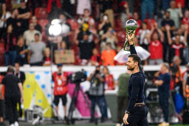 LEVERKUSEN, GERMANY - 17.08.24: Xabi Alonso The DFB Super Pokal match FC Bayer 04 Leverkusen vs Stuttgart at BayArena  Copyright: xVITALIIxKLIUIEVx