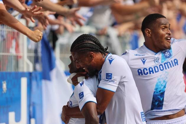RECORD DATE NOT STATED (Auxerre) Joie Lasso Coulibaly Football : Auxerre vs Nice - Ligue 1 - 18 08 2024 StephanieGrossetete Panoramic 