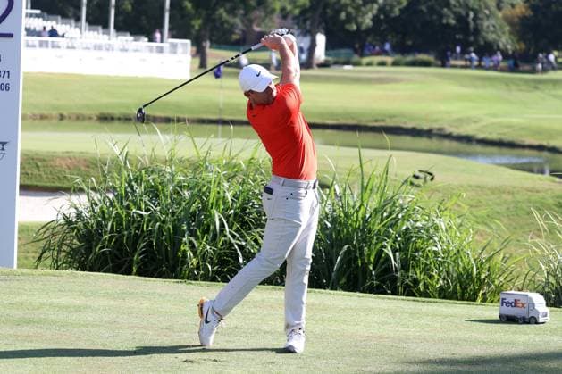 MEMPHIS, TN - AUGUST 18: Rory McIlroy during the final round of the 2024 FedEx St. Jude Championship on August 18, 2024 at TPC Southwind in Memphis, Tennessee. (Photo by Michael Wade Icon Sportswire) GOLF: AUG 18 PGA, Golf Herren FedExCup Playoffs - FedEx St. Jude Championship EDITORIAL USE ONLY Icon08182410