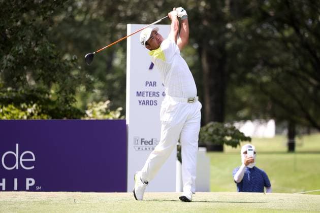 MEMPHIS, TN - AUGUST 18: Hideki Matsuyama (JAP) during the final round of the 2024 FedEx St. Jude Championship on August 18, 2024 at TPC Southwind in Memphis, Tennessee. (Photo by Michael Wade Icon Sportswire) GOLF: AUG 18 PGA, Golf Herren FedExCup Playoffs - FedEx St. Jude Championship EDITORIAL USE ONLY Icon08182448