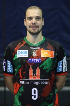 19.08.2024, xgox, Handball, Daikin HBL, Fototermin SC Magdeburg emspor v.l. Tim Zechel (Magdeburg, 9) Portrait, Portraet, Einzelbild Magdeburg