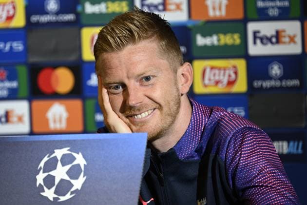 Sport Bilder des Tages MALMÖ, SVERIGE 20240820 Malmö FFs lagkapten Anders Christiansen under pressträff inför Champions League kvalet mot Sparta Prag. MALMÖ SVERIGE x50090x