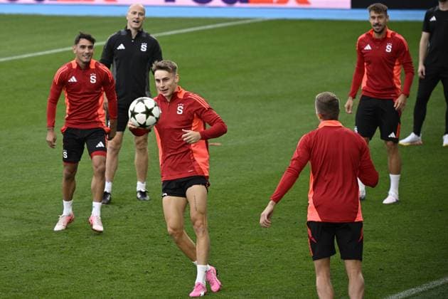 MALMÖ, SVERIGE 20240820 Sparta Prag tränar inför Champions League kvalet mot Malmö FF pa Eleda Stadion i Malmö tisdagen den 20:e augusti 2024. MALMÖ SVERIGE x50090x