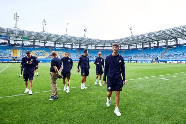 SOCCER - UEFA CL, Kyiv vs RBS LUBLIN,POLAND,20.AUG.24 - SOCCER - UEFA Champions League, qualification, FC Dynamo Kyiv vs Red Bull Salzburg, preview, walk around RBS. Image shows Salko Hamzic (RBS).  GEPAxpictures xAdamxNurkiewicz