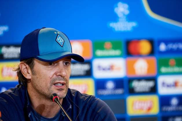 SOCCER - UEFA CL, Kyiv vs RBS LUBLIN,POLAND,20.AUG.24 - SOCCER - UEFA Champions League, qualification, FC Dynamo Kyiv vs Red Bull Salzburg, preview, press conference, PK, Pressekonferenz Kyiv. Image shows head coach Oleksandr Shovkovskyi (Kyiv).  GEPAxpictures xAdamxNurkiewicz
