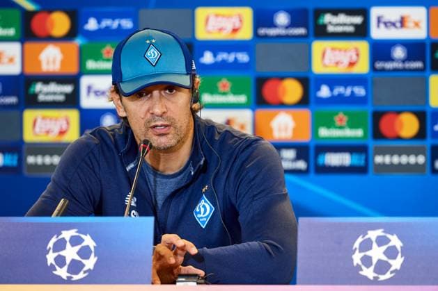 SOCCER - UEFA CL, Kyiv vs RBS LUBLIN,POLAND,20.AUG.24 - SOCCER - UEFA Champions League, qualification, FC Dynamo Kyiv vs Red Bull Salzburg, preview, press conference, PK, Pressekonferenz Kyiv. Image shows head coach Oleksandr Shovkovskyi (Kyiv).  GEPAxpictures xAdamxNurkiewicz
