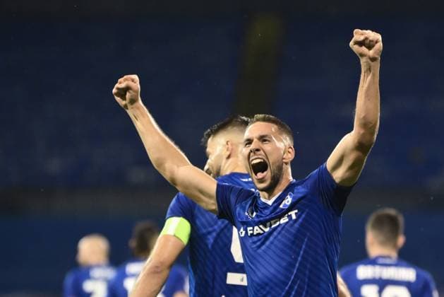 GNK Dinamo Zagreb v Qarabag - UEFA Champions Qualifying Play-Off: First Leg ZAGREB, CROATIA - AUGUST 20: Marko Pjaca of Dinamo Zagreb celebrate after scoring during the UEFA Champions Qualifying Play-Off First Leg match between GNK Dinamo Zagreb and Qarabag at Stadion Maksimir on August 20, 2024 in Zagreb, Croatia.  JosipxRegovic PIXSELL