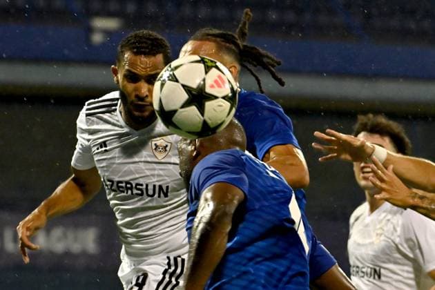 Zagreb, Croatioa, 20th August 2024: Kevin Theophile-Catherine of Dinamo Zagreb (C) in action during the UEFA Champions League Play-offs 1st leg qualifying round football match between Dinamo Zagreb (Croatia) and Qarabag (Azerbaijan) at Stadium Maksimir, Zagreb, Croatia. (Igor Kupljenik SPP) Copyright: xIgorxKupljenikx xSPPx spp-en-IgKuSp-IK0_3314