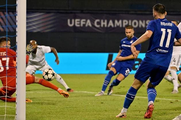 Zagreb, Croatioa, 20th August 2024: Marko Pjaca of Dinamo Zagreb in action and score during the UEFA Champions League Play-offs 1st leg qualifying round football match between Dinamo Zagreb (Croatia) and Qarabag (Azerbaijan) at Stadium Maksimir, Zagreb, Croatia. (Igor Kupljenik SPP) Copyright: xIgorxKupljenikx xSPPx spp-en-IgKuSp-IK0_3337