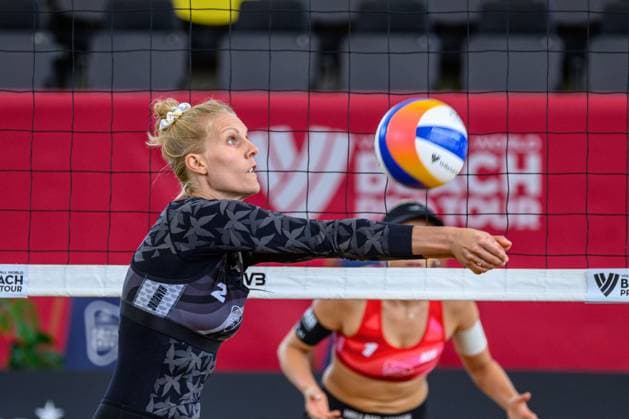Beach Pro Tour - Elite 16 Hamburg, 21.08.2024 Sarah Schneider (GER); Beach Pro Tour - Elite 16, Hamburg, Stadion Am Rothenbaum am 21.08.2024 Copyright: xBEAUTIFULxSPORTS PeterxWeberx