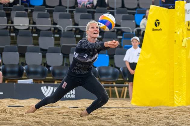 Beach Pro Tour - Elite 16 Hamburg, 21.08.2024 Sarah Schneider (GER); Beach Pro Tour - Elite 16, Hamburg, Stadion Am Rothenbaum am 21.08.2024 Copyright: xBEAUTIFULxSPORTS PeterxWeberx