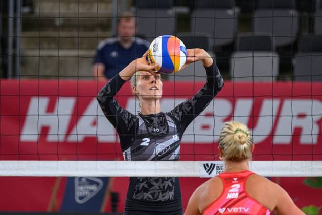 Beach Pro Tour - Elite 16 Hamburg, 21.08.2024 Sarah Schneider (GER); Beach Pro Tour - Elite 16, Hamburg, Stadion Am Rothenbaum am 21.08.2024 Copyright: xBEAUTIFULxSPORTS PeterxWeberx