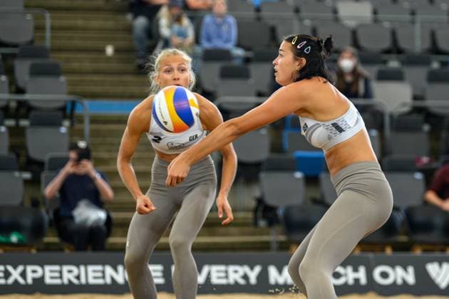 Beach Pro Tour - Elite 16 Hamburg, 21.08.2024 Janne Uhl, Paula Schürholz (GER); Beach Pro Tour - Elite 16, Hamburg, Stadion Am Rothenbaum am 21.08.2024 Copyright: xBEAUTIFULxSPORTS PeterxWeberx