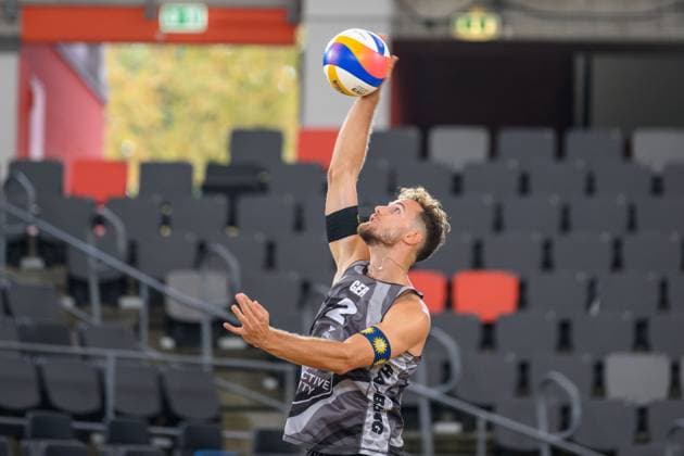 Beach Pro Tour - Elite 16 Hamburg, 21.08.2024 Jonas Sagstetter; Beach Pro Tour - Elite 16, Hamburg, Stadion Am Rothenbaum am 21.08.2024 Copyright: xBEAUTIFULxSPORTS PeterxWeberx