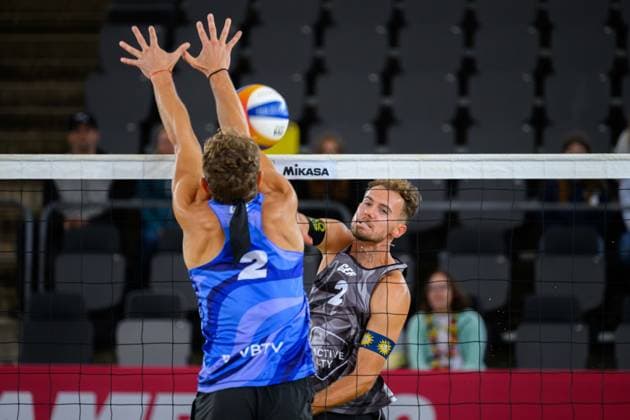 Beach Pro Tour - Elite 16 Hamburg, 21.08.2024 Jonas Sagstetter; Beach Pro Tour - Elite 16, Hamburg, Stadion Am Rothenbaum am 21.08.2024 Copyright: xBEAUTIFULxSPORTS PeterxWeberx