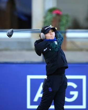 21st August 2024; Old Course at St Andrews, St Andrews, Fife, Scotland; AIG Womens Open Golf, Practice Day 3; Lydia Ko of New Zealand tees off on the first hole of the Old Course, St Andrews Links during the pro-am at the AIG Women& x2019;s Open  ActionPlus12683545 DavidxYoung
