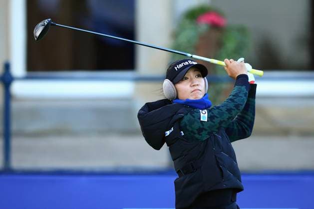 21st August 2024; Old Course at St Andrews, St Andrews, Fife, Scotland; AIG Womens Open Golf, Practice Day 3; Lydia Ko of New Zealand tees off on the first hole of the Old Course, St Andrews Links during the pro-am at the AIG Women& x2019;s Open  ActionPlus12683546 DavidxYoung