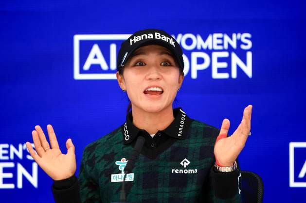 21st August 2024; Old Course at St Andrews, St Andrews, Fife, Scotland; AIG Womens Open Golf, Practice Day 3; Lydia Ko of New Zealand talks to the media after her pro am round on the Old Course, St Andrews Links at the AIG Women& x2019;s Open  ActionPlus12683598 DavidxYoung