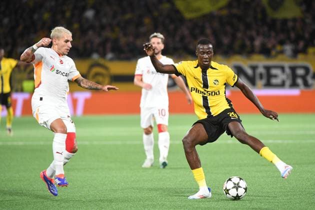 21.08.2024, Bern, Stadion Wankdorf, Uefa Champions League Play-off: BSC Young Boys - Galatasaray Istanbul, 20 Cheikh Niasse (Young Boys). Bern Stadion Wankdorf Bern Switzerland Copyright: xJustPictures.ch ManuelxWinterbergerx jp-de-MaWi-MWI_0232