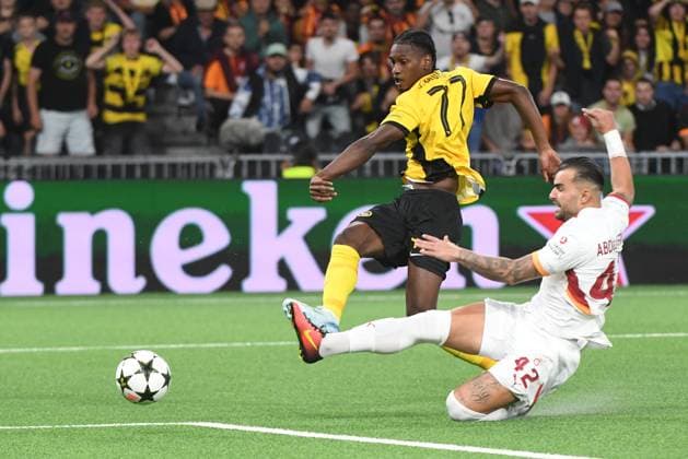 Sport Bilder des Tages 21.08.2024, Bern, Stadion Wankdorf, Uefa Champions League Play-off: BSC Young Boys - Galatasaray Istanbul, 77 Joel Monteiro (Young Boys) trifft zum 1:0. Bern Stadion Wankdorf Bern Switzerland Copyright: xJustPictures.ch ManuelxWinterbergerx jp-de-MaWi-MWI_022122