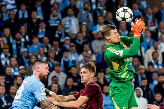 240821 Peter Vindahl of Sparta Prag during the UEFA Champions League football match between Malmö FF and Sparta Prag on August 21, 2024 in Malmö. Photo: Christian Örnberg BILDBYRAN COP 166 CO0456 fotboll football soccer fotball champions league malmö ff sparta prag bbeng play-off bbauto Copyright: CHRISTIANxÖRNBERG BB240821CO073
