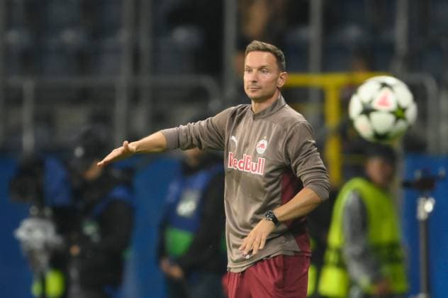 SOCCER - UEFA CL, Kyiv vs RBS LUBLIN,POLAND,21.AUG.24 - SOCCER - UEFA Champions League, qualification, FC Dynamo Kyiv vs Red Bull Salzburg. Image shows head coach Pepijn Lijnders (RBS).  GEPAxpictures xAdamxNurkiewicz