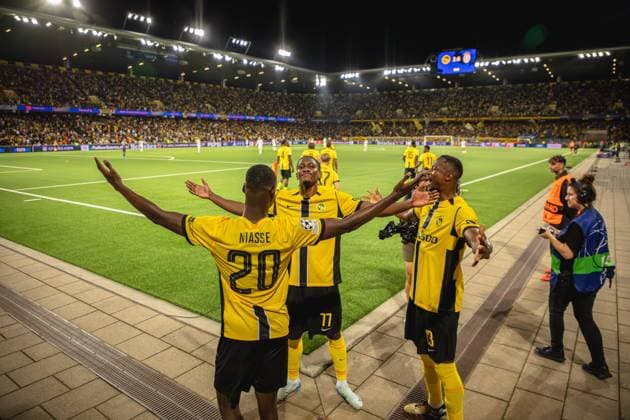 Bern, Switzerland, August 21st 2024: Goalscorer of the 2:0 Joel Monteiro (77 YB) during the UEFA Champions League football match between BSC Young Boys and Galatasaray at Stadion Wankdorf in Bern, Switzerland. Philipp Kresnik (Philipp Kresnik SPP) Copyright: xPhilippxKresnikx xSPPx spp-en-PhKrSp-_KRE3361