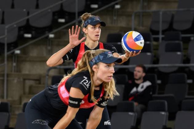 Beach Pro Tour - Elite 16 Hamburg, 22.08.2024 Tanja Hüberli (SUI), Nina Brunner (SUI); Beach Pro Tour - Elite 16, Hamburg, Stadion Am Rothenbaum am 22.08.2024 Copyright: xBEAUTIFULxSPORTS PeterxWeberx