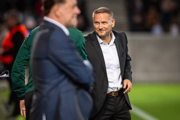 FC Midtjylland v Slovan Bratislava, UEFA Champions League qualification, Herning, Denmark Herning, Denmark. 21st, August 2024. Head coach Thomas Thomasberg of FC Midtjylland seen during the UEFA Champions League qualification match between FC Midtjylland and Slovan Bratislava at MCH Arena in Herning. Herning Denmark  Copyright: xGonzalesxPhoto MortenxKjaerx