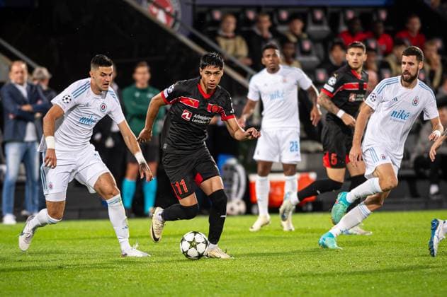 FC Midtjylland v Slovan Bratislava, UEFA Champions League qualification, Herning, Denmark Herning, Denmark. 21st, August 2024. Dario Osorio (11) of FC Midtjylland seen during the UEFA Champions League qualification match between FC Midtjylland and Slovan Bratislava at MCH Arena in Herning. Herning Denmark  Copyright: xGonzalesxPhoto MortenxKjaerx