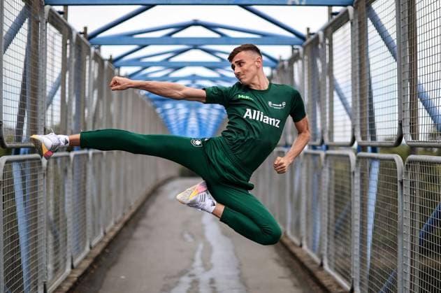Sport Themen der Woche KW34 Sport Bilder des Tages EDITORIAL USE ONLY Allianz Ambassador Jack Woolley Media Event 22 8 2024 Pictured in his hometown of Tallaght, is two-time Olympian and Allianz ambassador, Jack Woolley on his return from the Paris 2024 Olympic Games, Olympische Spiele, Olympia, OS Allianz are proud to be global and local partners of the Olympic movement with Allianz Ireland announcing the renewal of its partnership with the Olympic Federation of Ireland last month, reaffirming its commitment to supporting Irish athletes on their journey beyond Paris 2024. Jack Woolley 22 8 2024  Copyright: x INPHO DanxSheridanx B39I2323