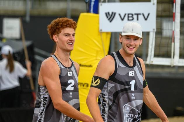 Beach Pro Tour - Elite 16 Hamburg, 22.08.2024 Maximilian (Max) Just, Paul Henning; Beach Pro Tour - Elite 16, Hamburg, Stadion Am Rothenbaum am 22.08.2024 Copyright: xBEAUTIFULxSPORTS PeterxWeberx