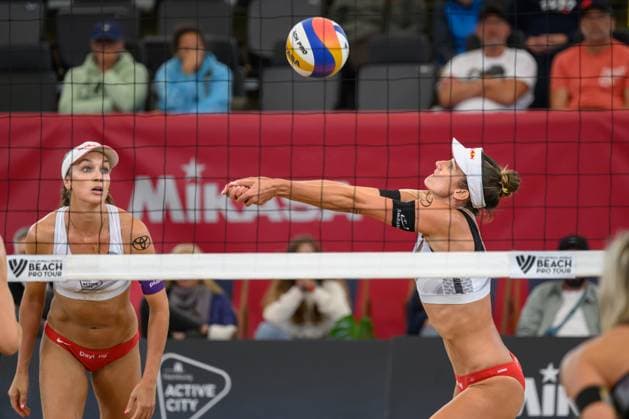 Beach Pro Tour - Elite 16 Hamburg, 22.08.2024 Joana Maeder (SUI), Anouk Verge-Depre (SUI); Beach Pro Tour - Elite 16, Hamburg, Stadion Am Rothenbaum am 22.08.2024 Copyright: xBEAUTIFULxSPORTS PeterxWeberx