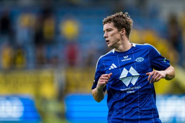 240822 Casper oyvann of Molde during the UEFA Europa League play-off match between Molde and Elfsborg on August 22, 2024 in Molde. Photo: Marius Simensen BILDBYRAN COP 238 bbeng elfsborg football fotball fotboll molde play-off uefa europa league Copyright: MARIUSxSIMENSEN BB240822BB087