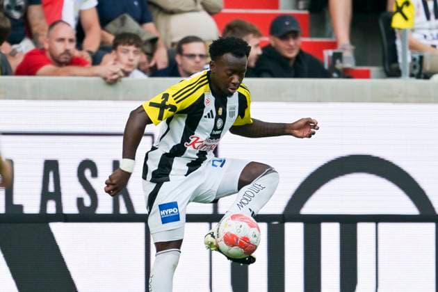 SOCCER - UEFA EL, LASK vs Bukarest LINZ,AUSTRIA,22.AUG.24 - SOCCER - UEFA Europa League, qualification, Linzer ASK vs FCSB Bukarest. Image shows George Bello (LASK).  GEPAxpictures xChristianxMoser