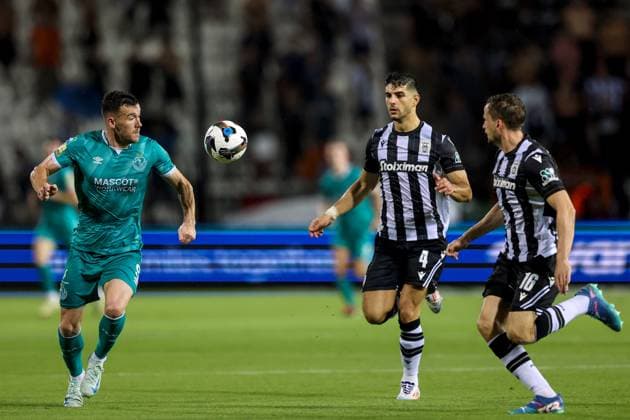 UEFA Europa League Play-off First Leg, Toumba Stadium, Thessaloniki, Greece 22 8 2024 PAOK vs Shamrock Rovers Shamrock Rovers Aaron Greene Aaron Greene 22 8 2024  Copyright: x INPHO AleksandarxDjorovicx AS4A4832