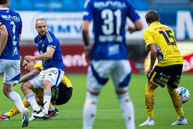 240822 Veton Berisha of Molde during the UEFA Europa League play-off match between Molde and Elfsborg on August 22, 2024 in Molde. Photo: Marius Simensen BILDBYRAN COP 238 bbeng elfsborg football fotball fotboll molde play-off uefa europa league Copyright: MARIUSxSIMENSEN BB240822BB249