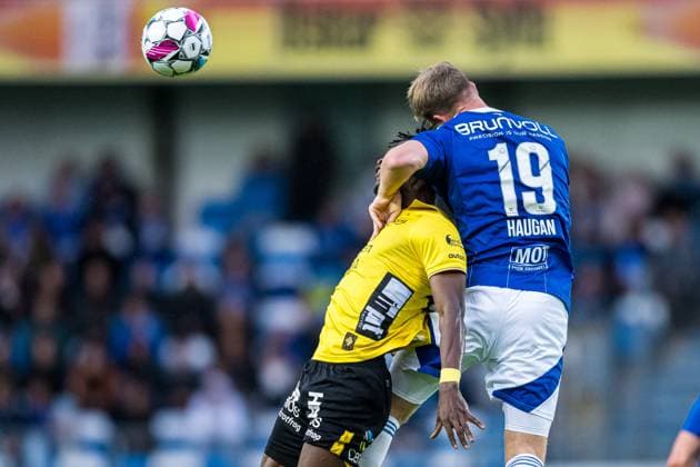 240822 Eirik Haugan of Molde during the UEFA Europa League play-off match between Molde and Elfsborg on August 22, 2024 in Molde. Photo: Marius Simensen BILDBYRAN COP 238 bbeng elfsborg football fotball fotboll molde play-off uefa europa league Copyright: MARIUSxSIMENSEN BB240822BB272