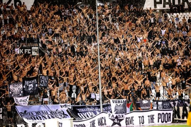UEFA Europa League Play-off First Leg, Toumba Stadium, Thessaloniki, Greece 22 8 2024 PAOK vs Shamrock Rovers A view of PAOK fans at the game A view of PAOK fans at the game 22 8 2024  Copyright: x INPHO AleksandarxDjorovicx AS4A4716