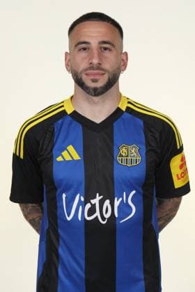 3.Liga - 1.FC Saarbruecken - Fotoshooting - Fototermin - Fussball - Saison 2024 25 - SB - Foto-Termin des Drittligisten 1.FC Saarbrücken am 04.07.2024 , in Saarbrücken . Im Bild Calogero Rizzuto (7, 1. FC Saarbruecken). Saarbrücken Saarland Deutschland