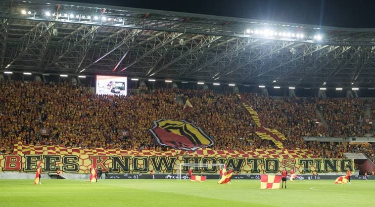 Jagiellonia Bialystok vs Ajax Amsterdam - UEFA Europa League Jagiellonia fans during UEFA Europa League play-offs match Jagiellonia Bialystok vs Ajax Amsterdam in Bialystok, Poland on 22 August, 2024 Bialystok Poland  Copyright: xFotoxOlimpikx originalFilename:jastrzebowski-jagiello240822_np88s.jpg