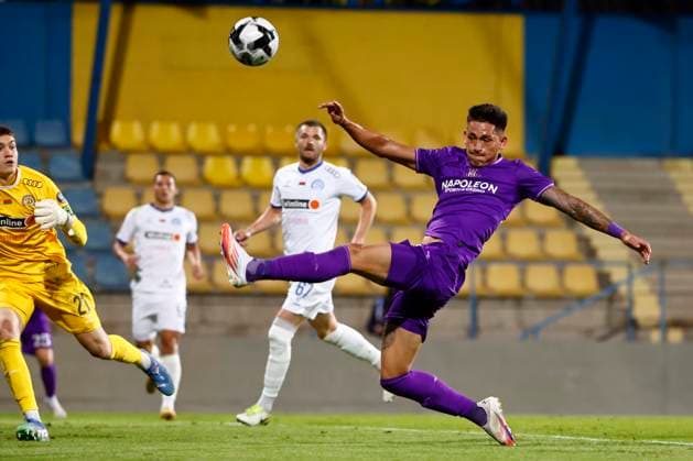 Dinamo Minsk v RSC Anderlecht - UEFA Europa League MEZOKOVESD, HUNGARY - AUGUST 22 : Vazquez Luis forward of Anderlecht pictured during the UEFA Europa League Play-offs1st leg match between Dinamo Minsk and RSC Anderlecht on August 22, 2024 in Mezokovesd, Hungary, 22 08 2024 Mezokovesd Hungary  Copyright: xJanxDexMeuleneirx