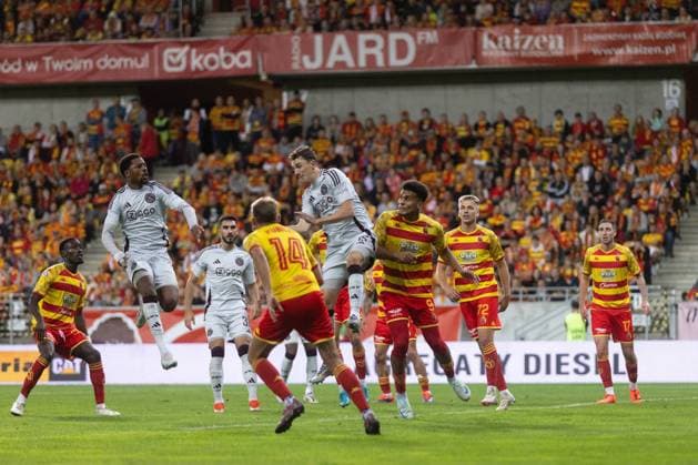 22.08.2024 BiaÅ‚ystok Eliminacje Ligi Europy Jagiellonia BiaÅ‚ystok - Ajax Amsterdam N z Ajax atakuje Fot: MiÅ‚osz Kozakiewicz NEWSPIX.PL 22.08.2024 Bialystok¨UEFA Europa League Qualifying Jagiellonia Bialystok - Ajax Amsterdam Ajax attack Credit: Milosz Kozakiewicz NEWSPIX.PL --- Newspix.pl  CR5_0318