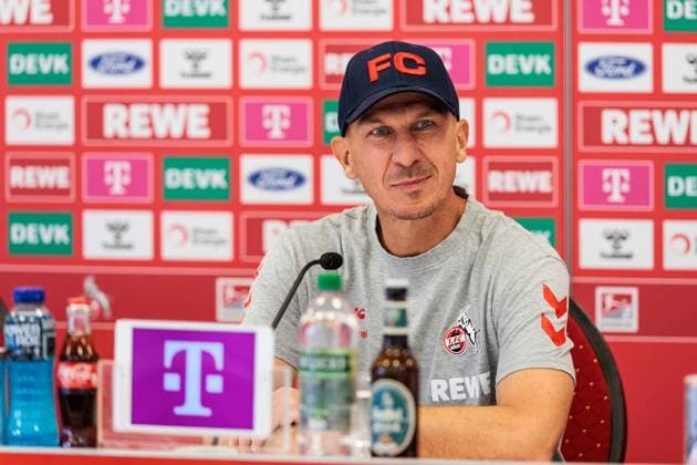 2. Fussball Bundesliga: 1. FC Köln Pressekonferenz; 23.08.2024 Gerhard Struber (Trainer 1. FC Köln) 2. Fussball Bundesliga: Pressekonferenz 1. FC Köln; Geissbockheim, 23.08.2024