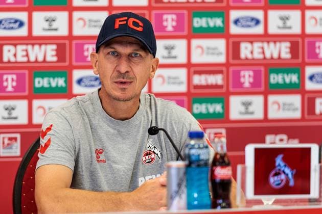 2. Fussball Bundesliga: 1. FC Köln Pressekonferenz; 23.08.2024 Gerhard Struber (Trainer 1. FC Köln) 2. Fussball Bundesliga: Pressekonferenz 1. FC Köln; Geissbockheim, 23.08.2024