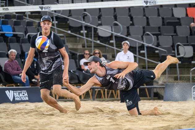 Beach Pro Tour - Elite 16 Hamburg, 23.08.2024 Paul Henning, Maximilian (Max) Just; Beach Pro Tour - Elite 16, Hamburg, Stadion Am Rothenbaum am 23.08.2024 Copyright: xBEAUTIFULxSPORTS PeterxWeberx